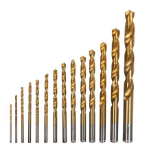 High Speed Steel core Titanium Straight Shank Twist Drill Bits